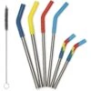 Klean Kanteen Straw Combo Drinkrietje 6 Pak - Multi Color/Brushed Stainless
