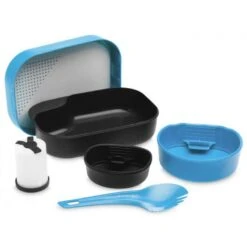 Wildo Camp-A-Box Complete Dishes - Light Blue