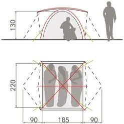 Vaude Campo Grande 3-4P Tent - Chute Green -Camping Verkoop 272747 01 d 546093