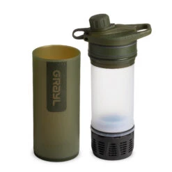 Grayl GeoPress Drinkfles Met Waterfilter - 710ml - Olive Drab -Camping Verkoop 411 odh geopress olivedrab separated 1800px1 1465812