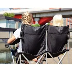 Basic NATURE | Relags Travelchair Love Seat Campingstoel - Zwart -Camping Verkoop basic nature travelchair camping chair love seat black 7 1435344
