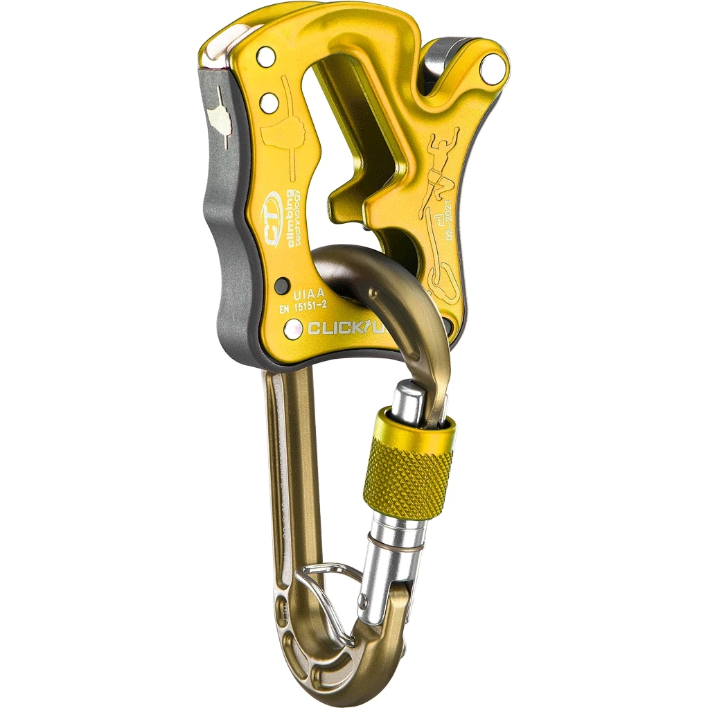 Climbing Technology Click Up Belay Device - Ocher 1 Climbing Technology Click Up Belay Device - Ocher