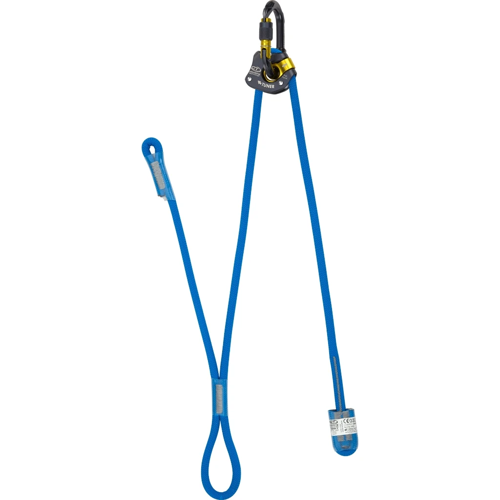 Climbing Technology Tuner-Y Adjustable Lanyard + Ovx Carabiner - Blue 1 Climbing Technology Tuner-Y Adjustable Lanyard + Ovx Carabiner - Blue