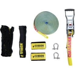 GIBBON Banana Lama Treewear Set XL Slackline - Blauw/geel -Camping Verkoop gibbon bananalama xl treewear set blue yellow 20224 03 1512088