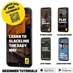 GIBBON Flowline Treewear Set Slackline 25m - Blauw/geel 19 GIBBON Flowline Treewear Set Slackline 25m - Blauw/geel -Camping Verkoop gibbon flowline treewear set blue yellow 18222 01 1512216