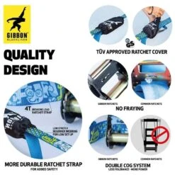 GIBBON Funline Treewear Set Slackline 15m - Blauw 18 GIBBON Funline Treewear Set Slackline 15m - Blauw -Camping Verkoop gibbon funline treewear set blue 18884 05 1512227