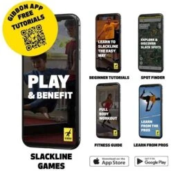 GIBBON Funline Treewear Set Slackline 15m - Blauw 19 GIBBON Funline Treewear Set Slackline 15m - Blauw -Camping Verkoop gibbon funline treewear set blue 18884 10 1512237