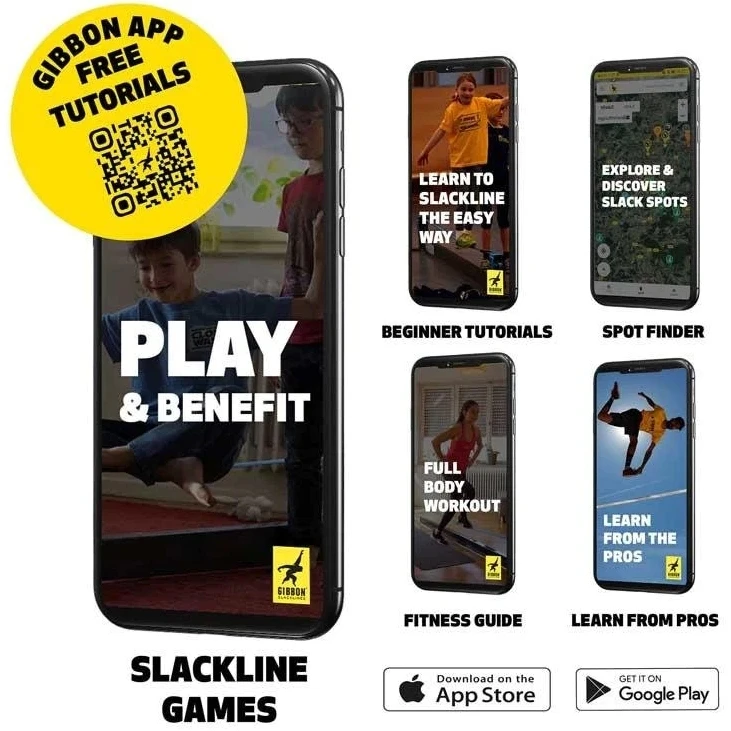 GIBBON Funline Treewear Set Slackline 15m - Blauw 10 GIBBON Funline Treewear Set Slackline 15m - Blauw - Image 10