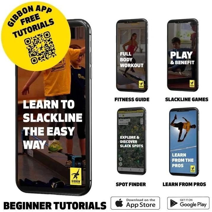 GIBBON Slackrack Classic 4.5m - Geel/zwart 4 GIBBON Slackrack Classic 4.5m - Geel/zwart - Image 4