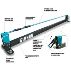 GIBBON Slackrack Fitness Edition 3m - Blauw/grijs -Camping Verkoop gibbon slackrack fitness blue grey 15116 03 1512333
