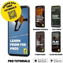 GIBBON Surferline Treewear Set Slackline 30m - Paars -Camping Verkoop gibbon surferline treewear set purple 18831 03 1512355