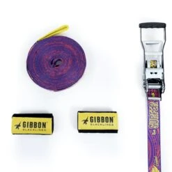 GIBBON Surferline Treewear Set Slackline 30m - Paars -Camping Verkoop gibbon surferline treewear set purple 18831 05 1512357