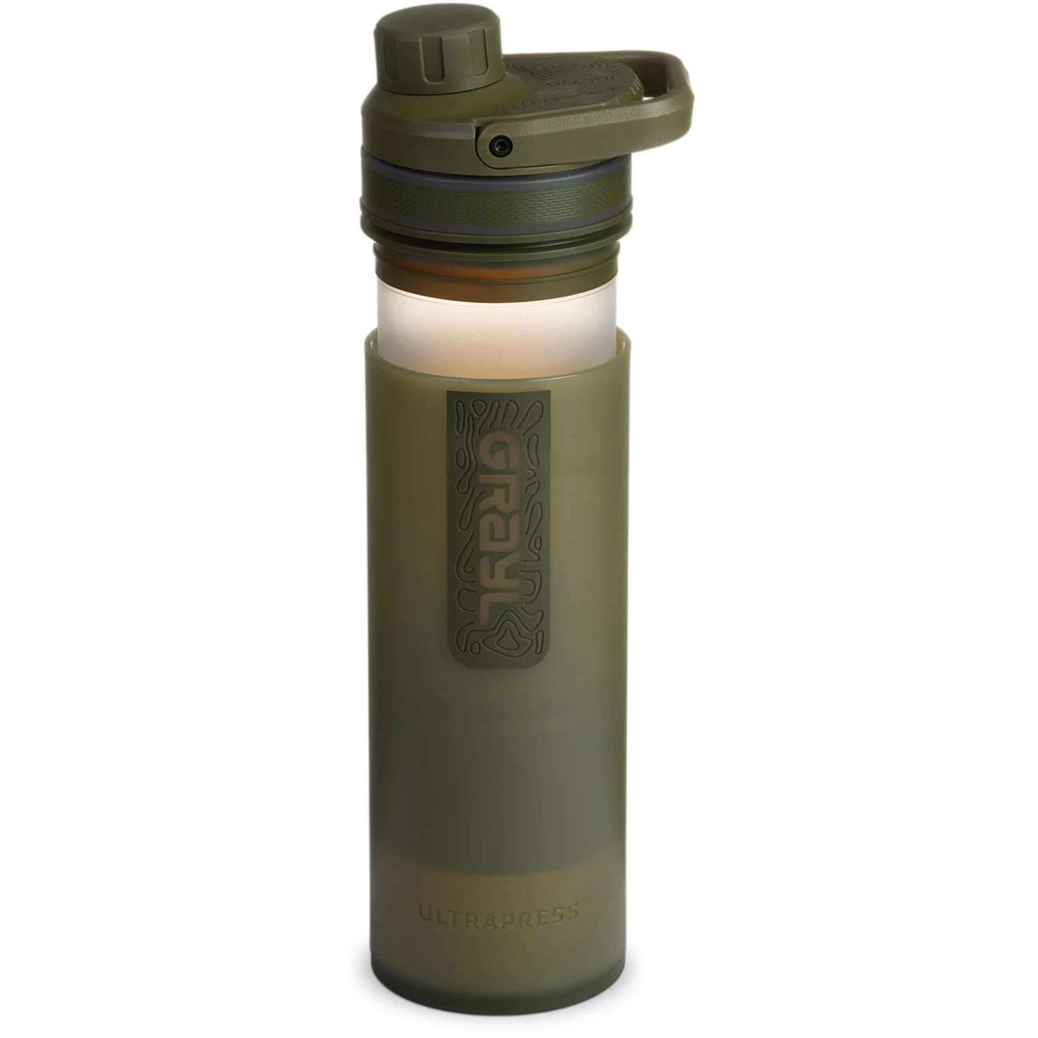 Grayl UltraPress Purifier Drinkfles Met Waterfilter - 500ml - Olive Drab 2 Grayl UltraPress Purifier Drinkfles Met Waterfilter - 500ml - Olive Drab - Image 2