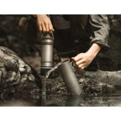 Grayl UltraPress Purifier Titanium Fles Met Waterfilter - 500ml - Desert Tan -Camping Verkoop grayl ultrapress purifier titanium bottle with water filter 500ml 6 1494957