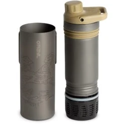 Grayl UltraPress Purifier Titanium Fles Met Waterfilter - 500ml - Desert Tan -Camping Verkoop grayl ultrapress purifier titanium bottle with water filter 500ml destert tan 2 1494969