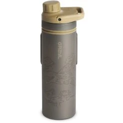 Grayl UltraPress Purifier Titanium Fles Met Waterfilter - 500ml - Desert Tan