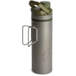 Grayl UltraPress Purifier Titanium Fles Met Waterfilter - 500ml - Olive Drab -Camping Verkoop grayl ultrapress purifier titanium bottle with water filter 500ml olive drab 5 1494965
