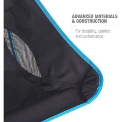 Helinox Beach Chair - Campingstoel - Zwart / Cyan Blue -Camping Verkoop helinox beach chair black cyan blue 12651r2 05 1383474