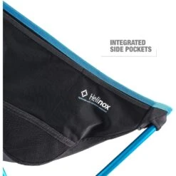 Helinox Beach Chair - Campingstoel - Zwart / Cyan Blue -Camping Verkoop helinox beach chair black cyan blue 12651r2 06 1383475