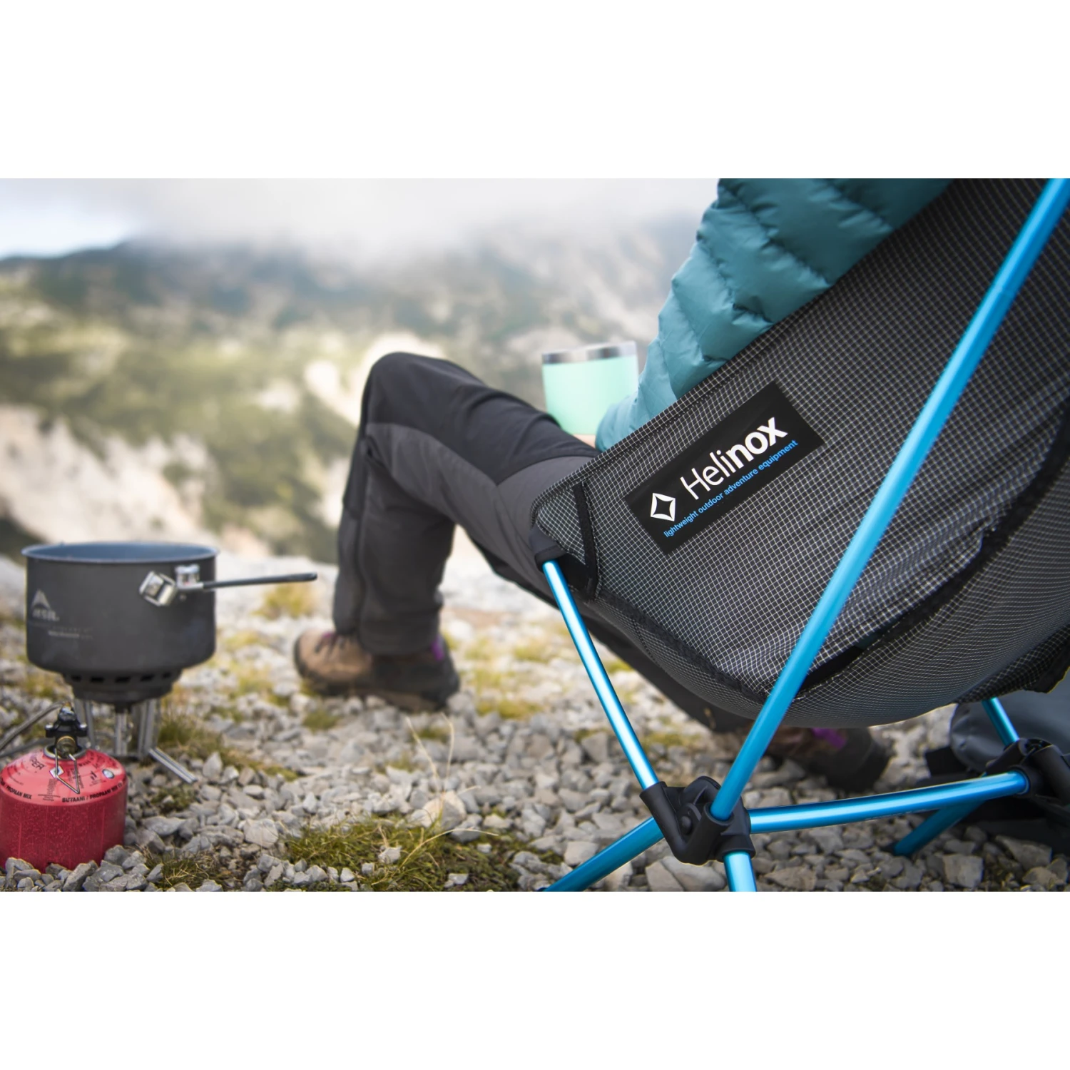 Helinox Chair Zero L - Campingstoel - Zwart / Cyan Blue 6 Helinox Chair Zero L - Campingstoel - Zwart / Cyan Blue - Image 6