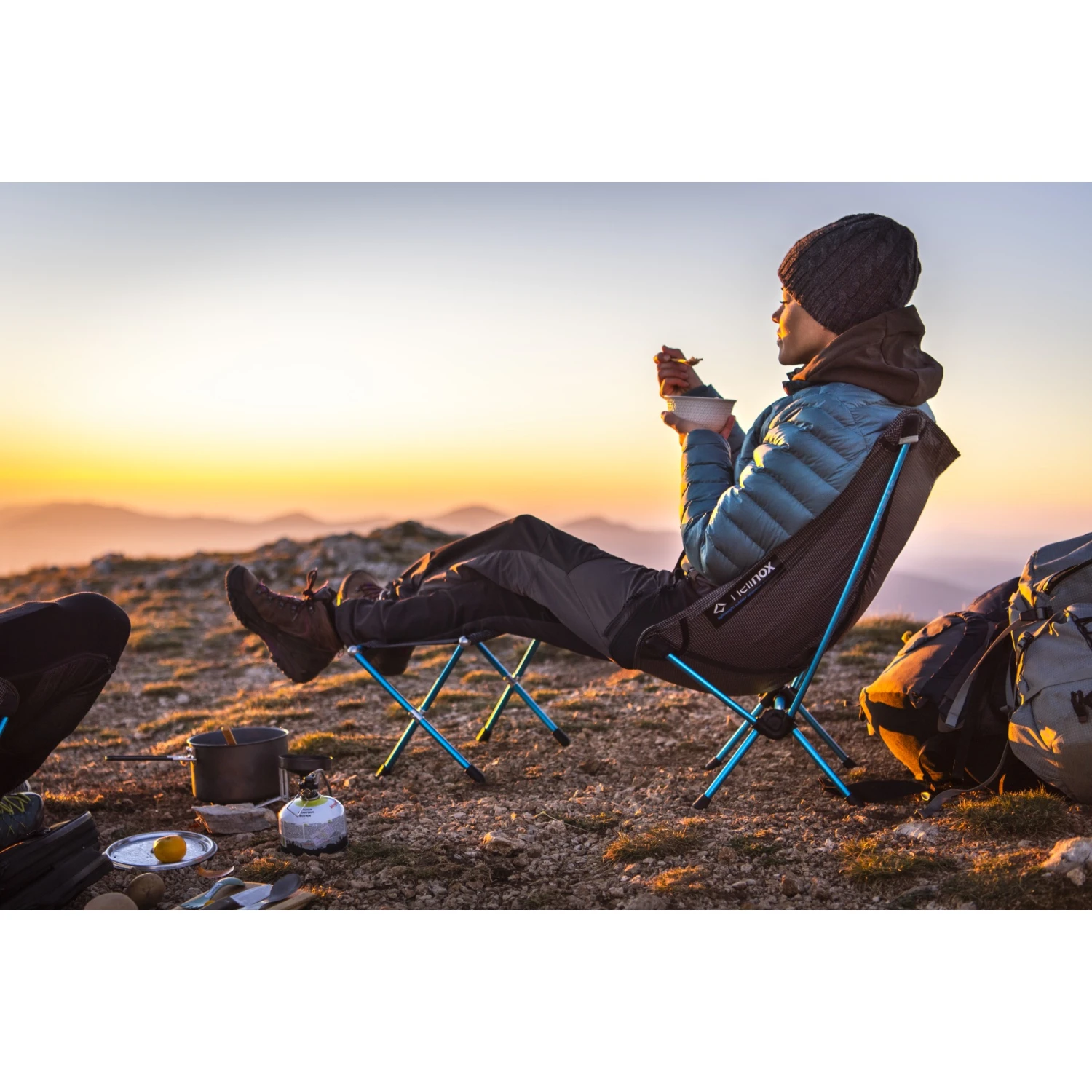 Helinox Chair Zero L - Campingstoel - Zwart / Cyan Blue 7 Helinox Chair Zero L - Campingstoel - Zwart / Cyan Blue - Image 7