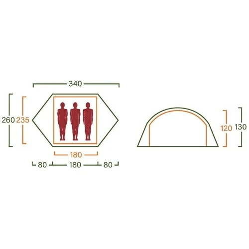 Helsport Reinsfjell Pro 3 Tent - Groen 2 Helsport Reinsfjell Pro 3 Tent - Groen - Image 2