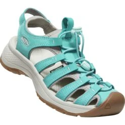 KEEN Astoria West Leather Women's Sandals - Porcelain / Blue Glass