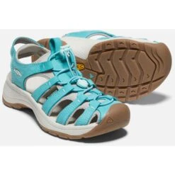 KEEN Astoria West Leather Women's Sandals - Porcelain / Blue Glass -Camping Verkoop keen astoria west leather women sandals porcelain blue glass 2 1264289
