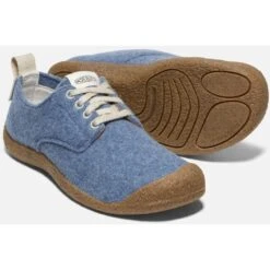 KEEN Mosey Derby Women's Shoes - Blue Felt / Birch -Camping Verkoop keen mosey derby women shoes 1026450 05 1281467