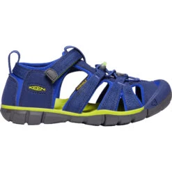 KEEN Seacamp II CNX Kids Sandal - Blue Depths / Chartreuse