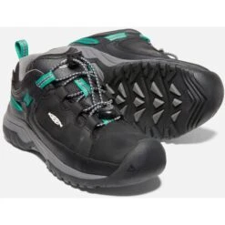 KEEN Targhee Low Waterproof Kids Shoes - Black / Star White (Size 32-39) -Camping Verkoop keen targhee low waterproof kids shoes black star white 1026294 05 1265758