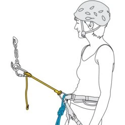 Petzl Connect Adjust Single Positioning Lanyard - Blau Connect Adjust 15 - 95cm -Camping Verkoop l034aa00 connect adjust blue 4 978684