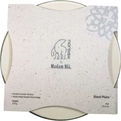 Nordisk Madam Blå Plate ø24cm - Cream -Camping Verkoop madam bla plate 119087 nordisk enamel plate cream 02 989208