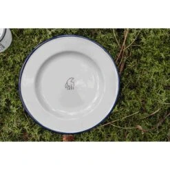 Nordisk Madam Blå Plate ø24cm - Cream -Camping Verkoop madam bla plate 119087 nordisk enamel plate cream a 989209