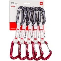 Ocun OcĂșn Hawk QD Combi Bio-DYN-Ring 15 Mm Quickdraw Set - 10 Cm - Pack Of 5 - Rood