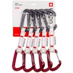 Ocun OcĂșn Hawk QD Wire Bio-DYN-Ring 15 Mm Quickdraw Set - 10 Cm - Pack Of 5 - Rood
