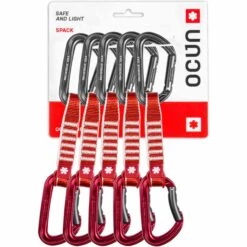 Ocun OcĂșn Hawk QD Zoom PA 15/22 Mm Quickdraw Set - 12 Cm - Pack Of 5 - Rood