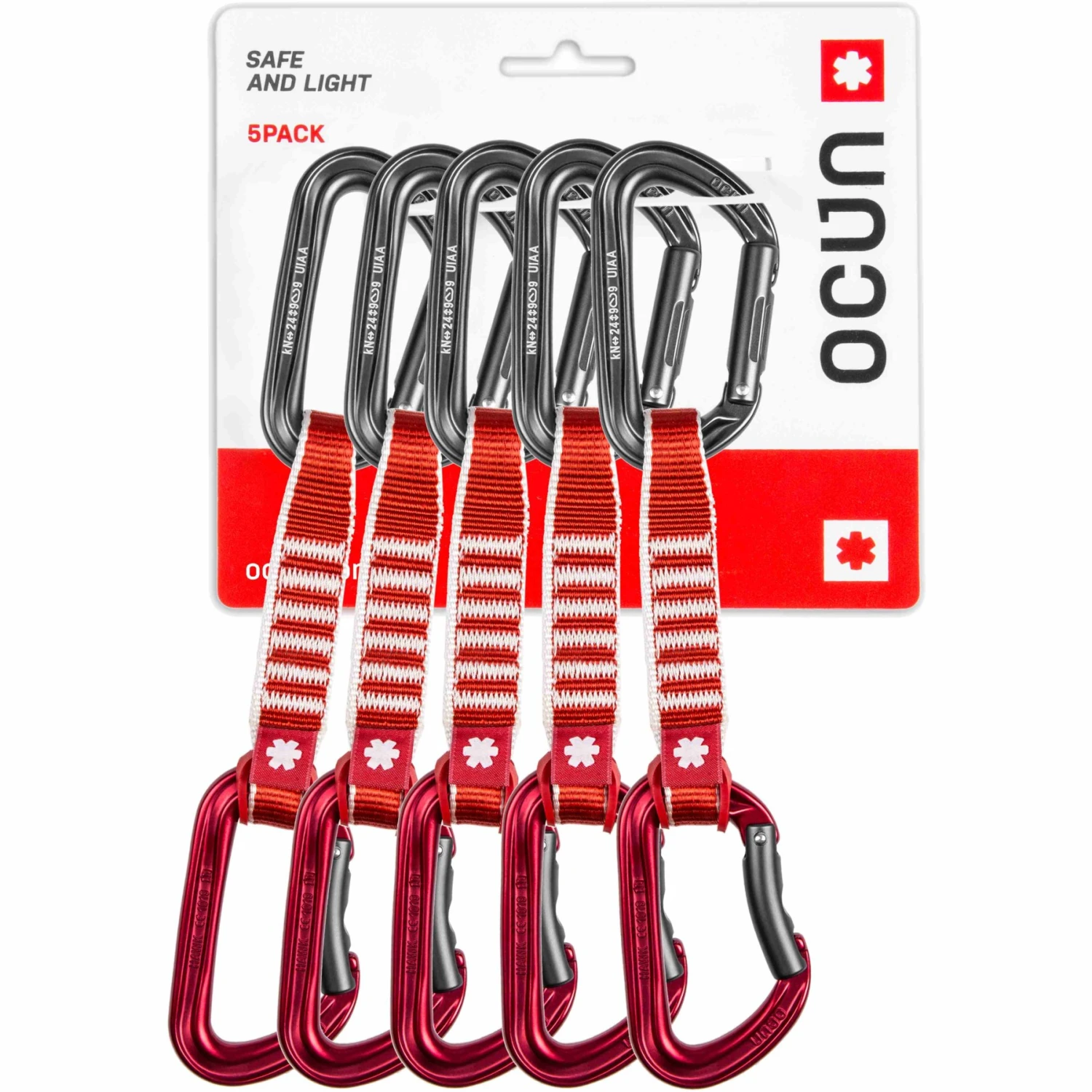 Ocun Ocún Hawk QD Zoom PA 15/22 Mm Quickdraw Set - 12 Cm - Pack Of 5 - Rood 1 Ocun Ocún Hawk QD Zoom PA 15/22 Mm Quickdraw Set - 12 Cm - Pack Of 5 - Rood