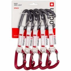 Ocun OcĂșn Kestrel QD Bio-DYN-Ring 15 Mm Quickdraw Set - 10 Cm - Pack Of 5 - Rood