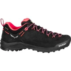 Salewa Wildfire Leather GTX Approachschoenen Dames - Black/fluo Coral 936