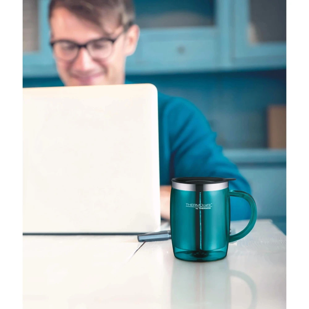 THERMOS® TC Desktop Cup 0.35L Thermo Mok - Middernachtblauw Gepolijst 3 THERMOS® TC Desktop Cup 0.35L Thermo Mok - Middernachtblauw Gepolijst - Image 3
