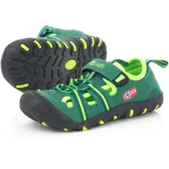 Trollkids Sandefjord Kinder Sandalen - Dark Green/Light Green
