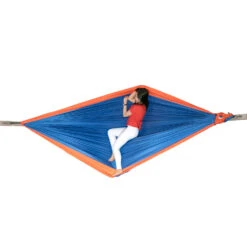 Ticket To The Moon Travel Hammock - King Size - Royal Blue - Orange -Camping Verkoop tttm kingsize hammock royalblue orange 02a 847165